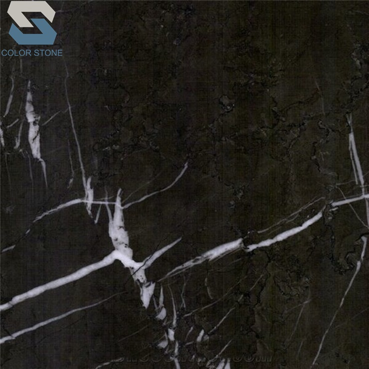 China black marquina marble- less veins