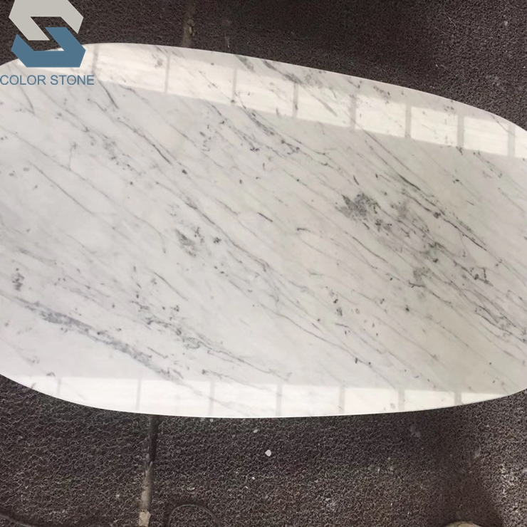 Statuario White marble table tops