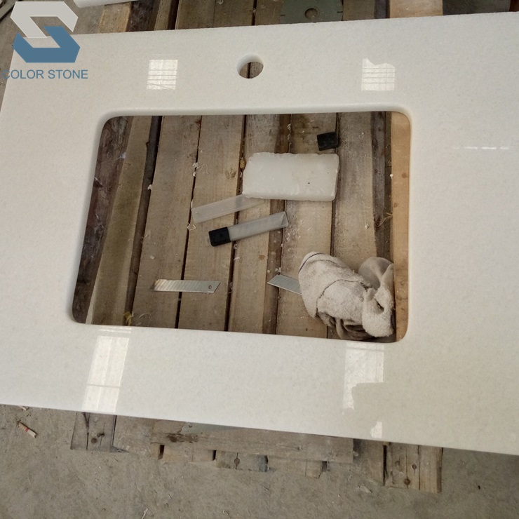 Crystal white marble vanity tops
